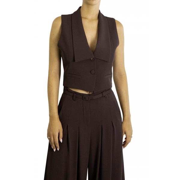Gilet crop con rever Imperial 
